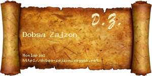 Dobsa Zajzon névjegykártya